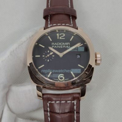 Best Quality Replica Panerai Radiomir Rose Gold Case Black Dial Watch 45MM